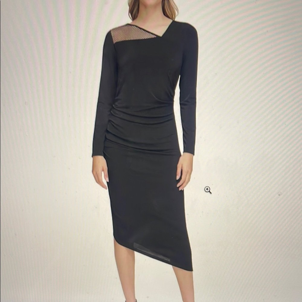 Calvin Klein Black V-Neck Sheath Dress